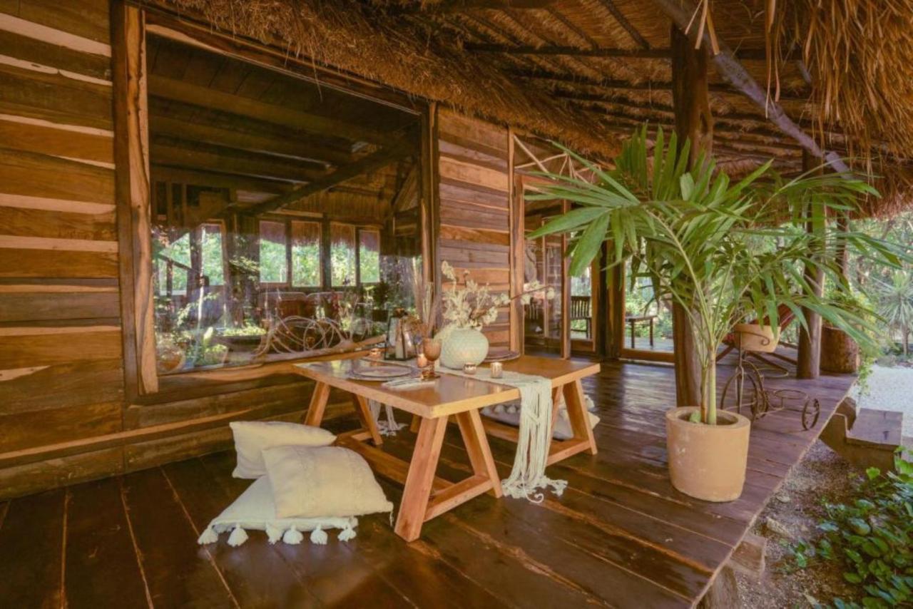 Madre Tierra Eco Habitat Guest House Puerto Morelos Ngoại thất bức ảnh