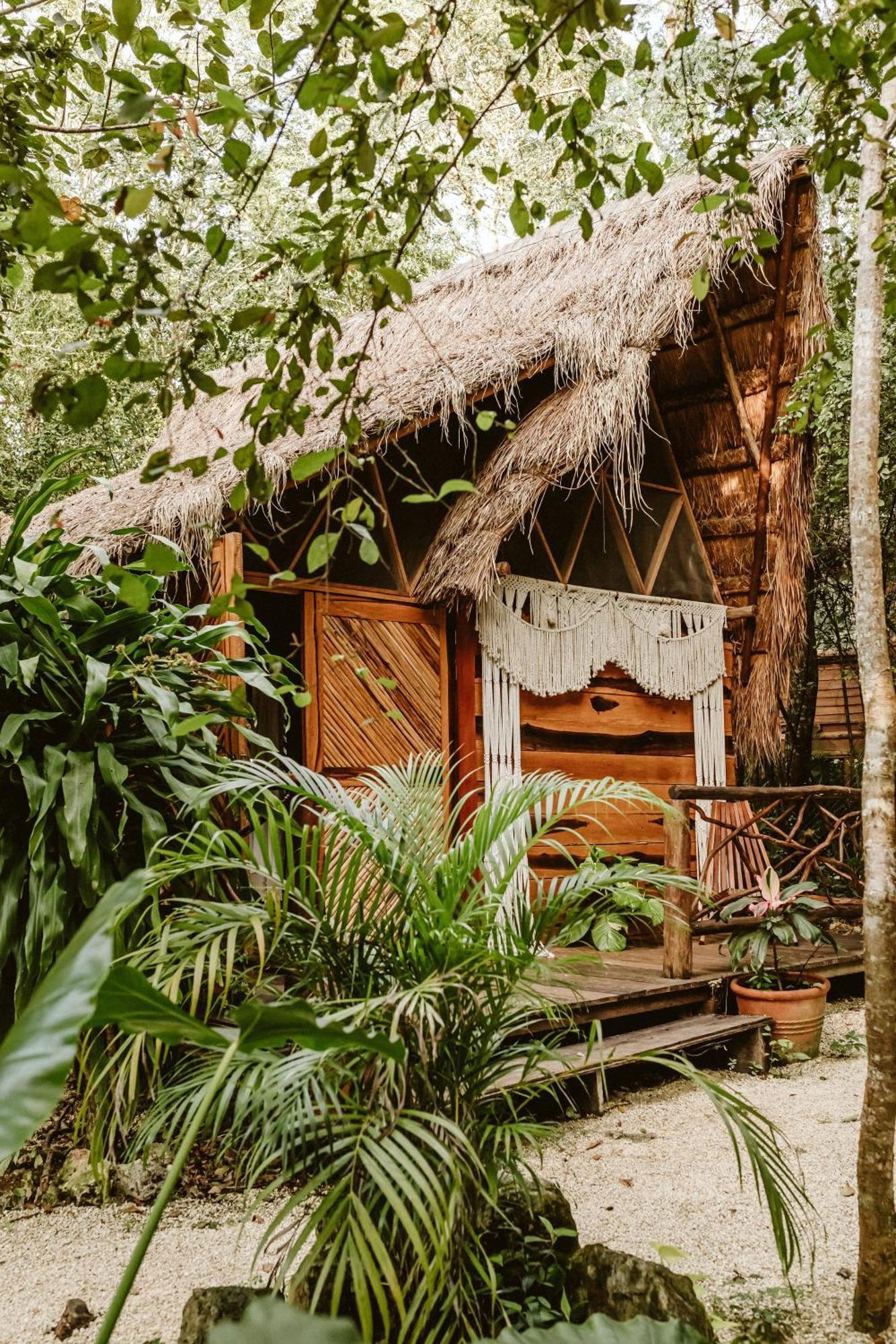 Madre Tierra Eco Habitat Guest House Puerto Morelos Ngoại thất bức ảnh