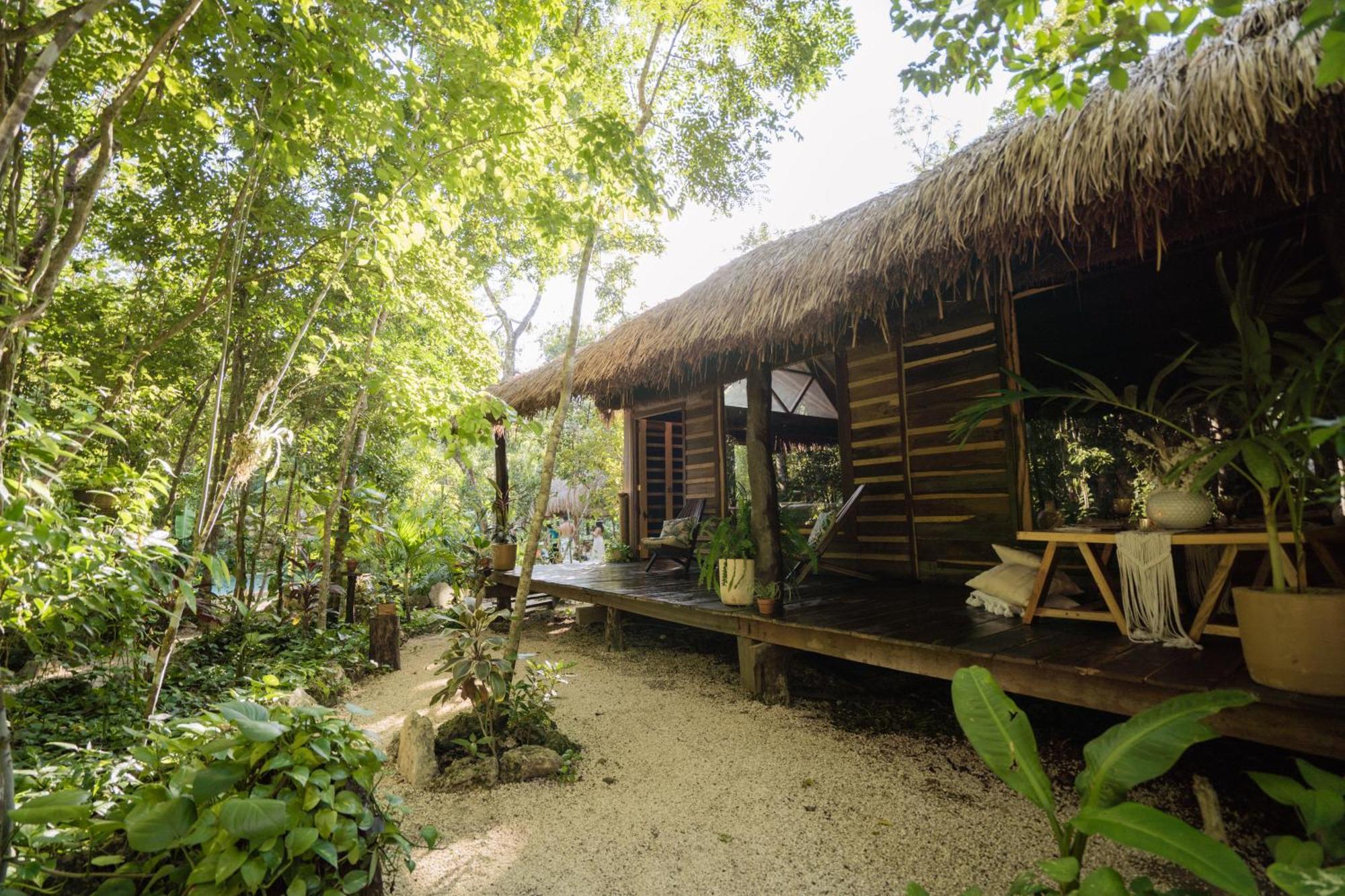 Madre Tierra Eco Habitat Guest House Puerto Morelos Ngoại thất bức ảnh