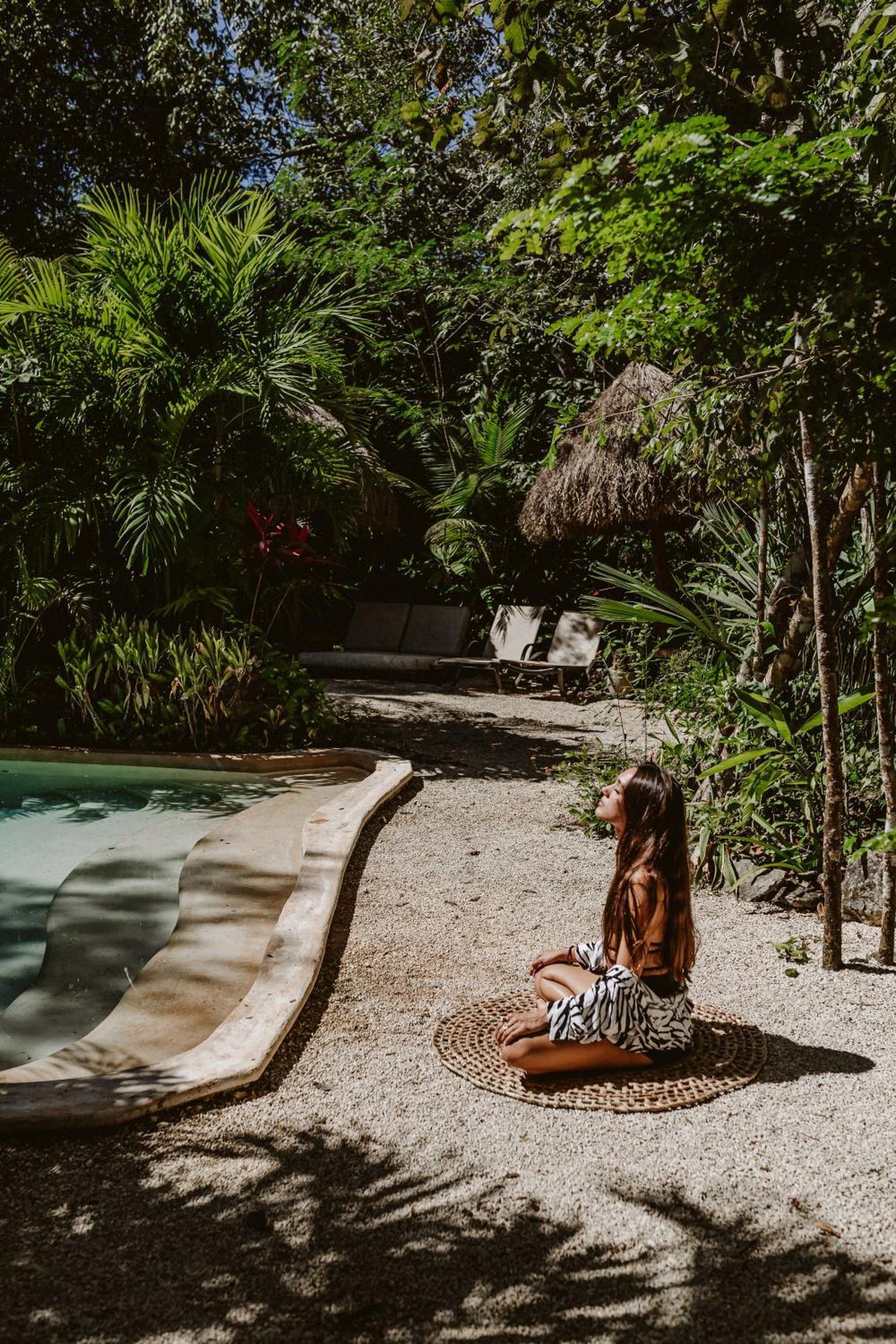 Madre Tierra Eco Habitat Guest House Puerto Morelos Ngoại thất bức ảnh