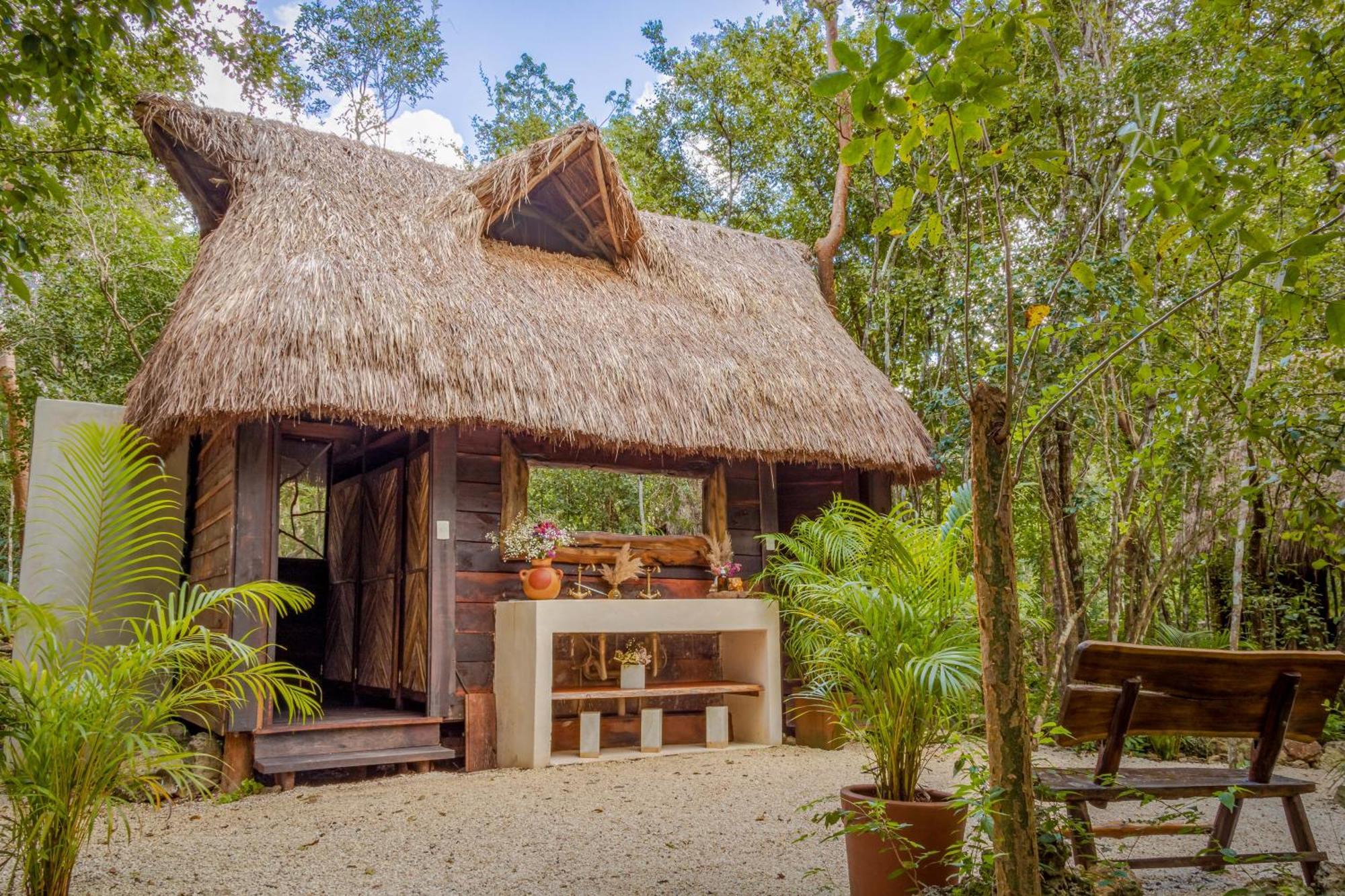 Madre Tierra Eco Habitat Guest House Puerto Morelos Ngoại thất bức ảnh